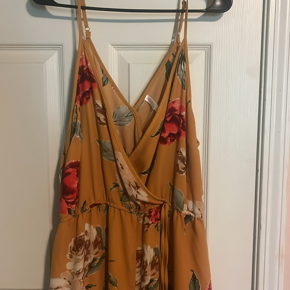 Xhilaration Yellow Gold Maxi Jumpsuit Sleeveless - Picture 5 of 5